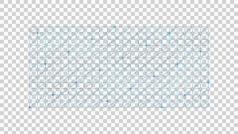 Blue Crosslinked Manhattan Network Isolated on Transparent Background Stock Illustration