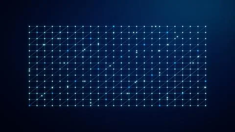 Blue Crosslinked Manhattan Network Technology Background Stock Illustration