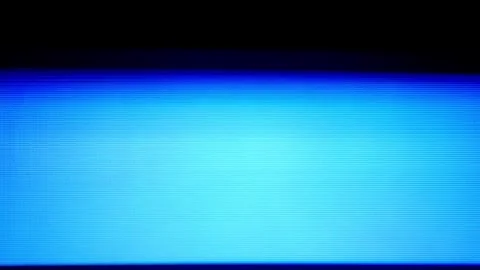 Blue CRT Screen Strobe Light Flashes With Scanlines 1 Video stock 347474309