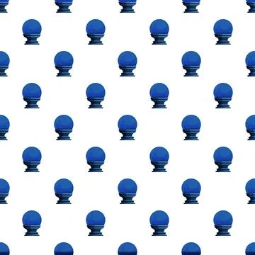 Blue crystal ball pattern for predicting future Stock Illustration