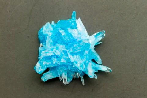 Blue crystal on black Stock Photos