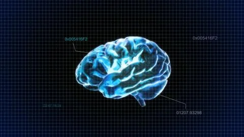 Blue crystal brain code Stockillustratie