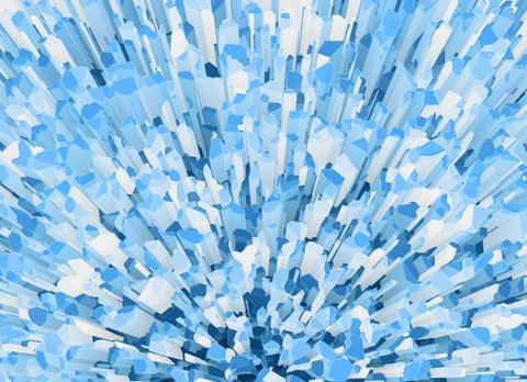 Blue crystal burst abstract texture Stock Illustration