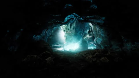 Blue crystal ice cave beneath the glacier in Iceland Vídeos de archivo 222983938