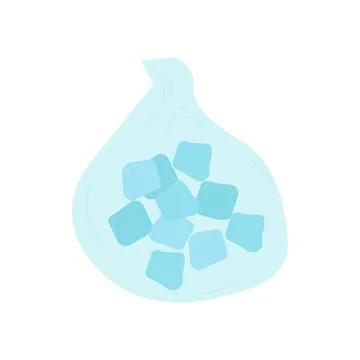 Blue crystal ice cubes on white background. Illustrazione stock