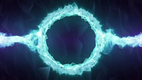 Blue Crystal Logo Circle animation Stock Footage 233766493