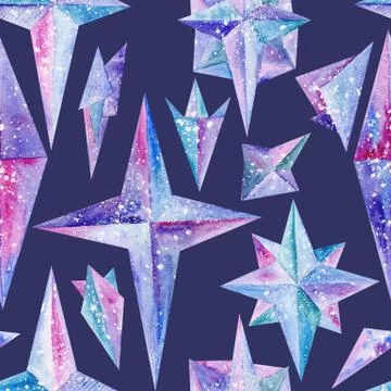 Blue Crystal Pattern Illustrazione stock