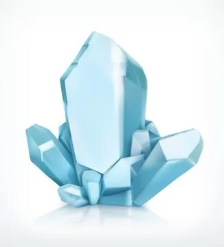 Blue crystal, vector icon Stock Illustration