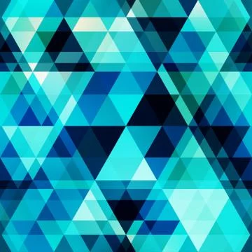 Blue crystal vector seamless pattern Stock Illustration