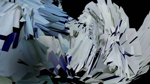 Blue crystals moving Stock Footage 58221980