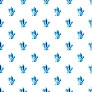 Blue crystals pattern Stockillustratie
