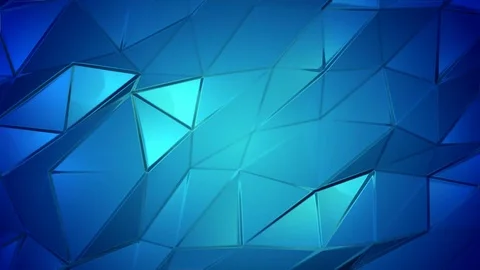Blue crystals poly abstract animation background Stock Footage 77536376