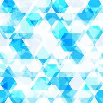 Blue crystals seamless pattern Stock Illustration