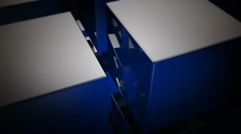Blue cube array Stock Footage 25956856