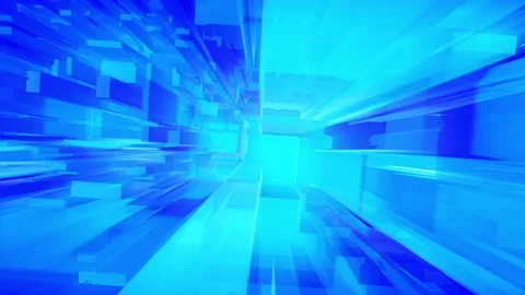 Blue Cube Blocks 4k Stock Footage 145495024
