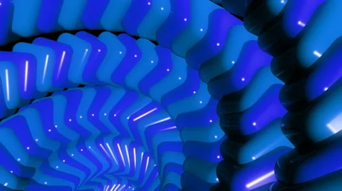 Blue cube chain Stock-Footage 55213795