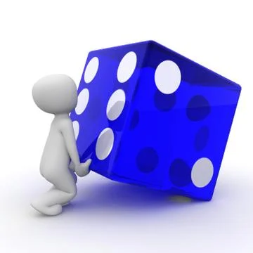 Blue cube Stock Illustration