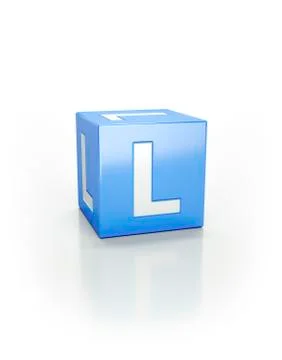 Blue cube, L Stockillustratie