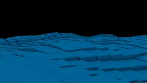 Blue Cube Ocean Horizon Stock Illustration