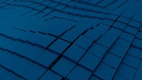 Blue Cube Ocean Stock Illustration