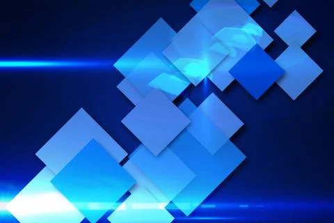 Blue cube pattern Illustrazione stock