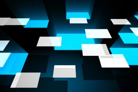 Blue cube pattern 스톡 일러스트