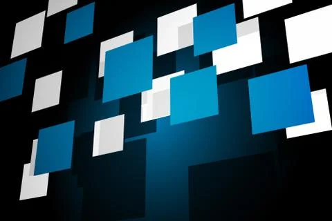 Blue cube pattern Stock Illustration
