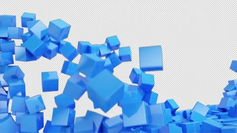 Blue Cube Wall Video stock 231337995