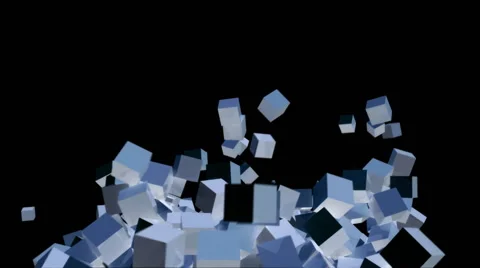 Blue cubes in abstract motion - seamless background (FULL HD) Video stock 41688527