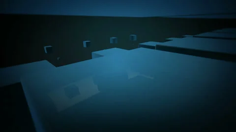 Blue cubes dance Stock Footage 25958414
