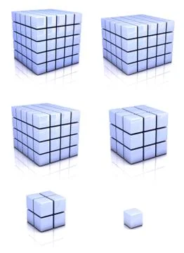 Blue cubes Stock Illustration
