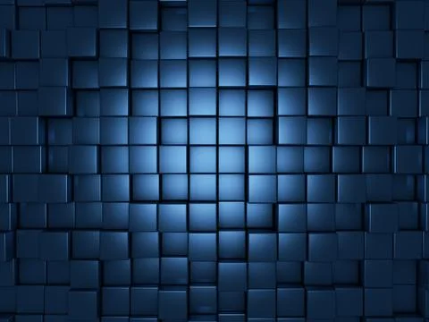 Blue cubes Illustrazione stock