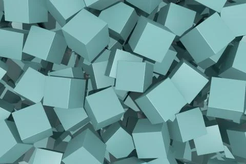 Blue cubes Stock Illustration
