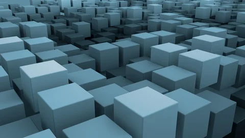 Blue Cubes Pulse and Shift Stock Footage 106256830