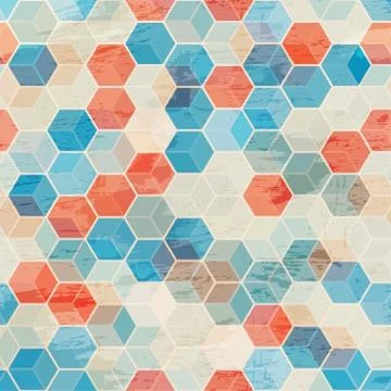 Blue cubes seamless Stock Illustration