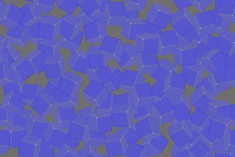 Blue Cubes Seamless Pattern on Gray Background Stock Illustration