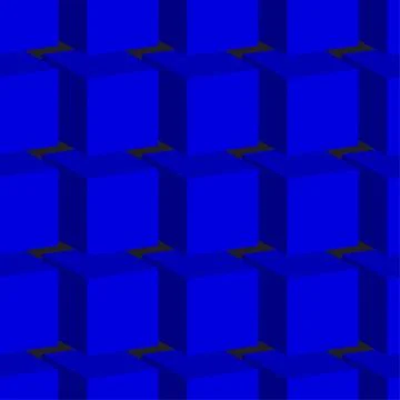 Blue Cubes Seamless Pattern Illustrazione stock