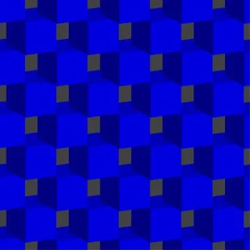 Blue Cubes Seamless Pattern Stock Illustration