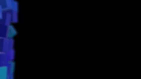 Blue Cubes Transition Stock Footage 100531677