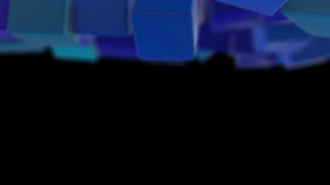 Blue Cubes Transition Stock Footage 100531682