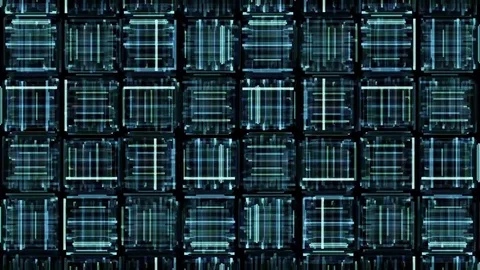 Blue cubes video background Stock Footage 76989224