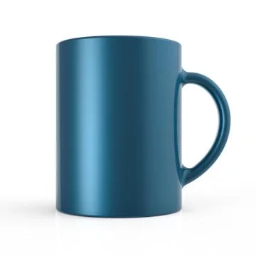 Blue cup 3D render Stock-Illustration