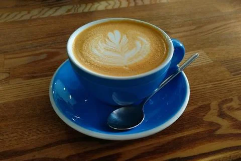 A blue cup of coffee Фото