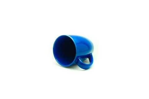 Blue cup on isolated Stock Photos