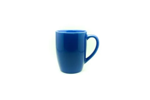 Blue cup on isolated Stock Photos