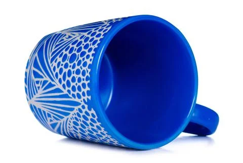 Blue cup mug Stock Photos