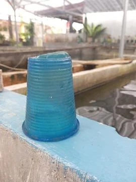 A blue cup Stock Photos