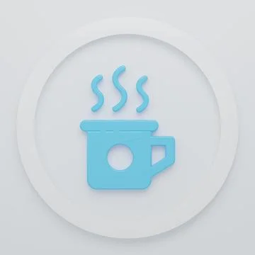 Blue Cup of tea icon isolated on white background. Sweet natural food. Mini.. Illustrazione stock