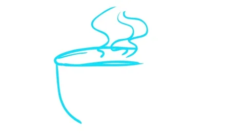 Blue cup of tea white Stock Footage 241083245