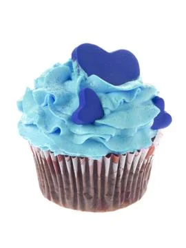 Blue cupcake Stock Photos